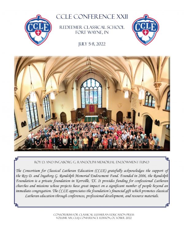 Value Pack of Classical Lutheran Education Journal—Conference Edition, Vol. XIV - Image 2